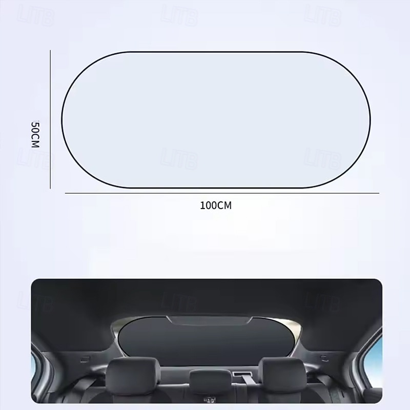 Car Sun Shade UV Protection Folding Auto Rear Window Sunshade Universal Car Window Visor with Suction Cups2