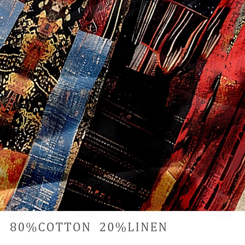 Men's Geometric Color Block Patchwork Board Shorts Swimming Trunks Summer Shorts Mid Waist Streetwear Hawaiian Vacation Side Pockets Elastic Drawstring Waist Designer Clothing Apparel3