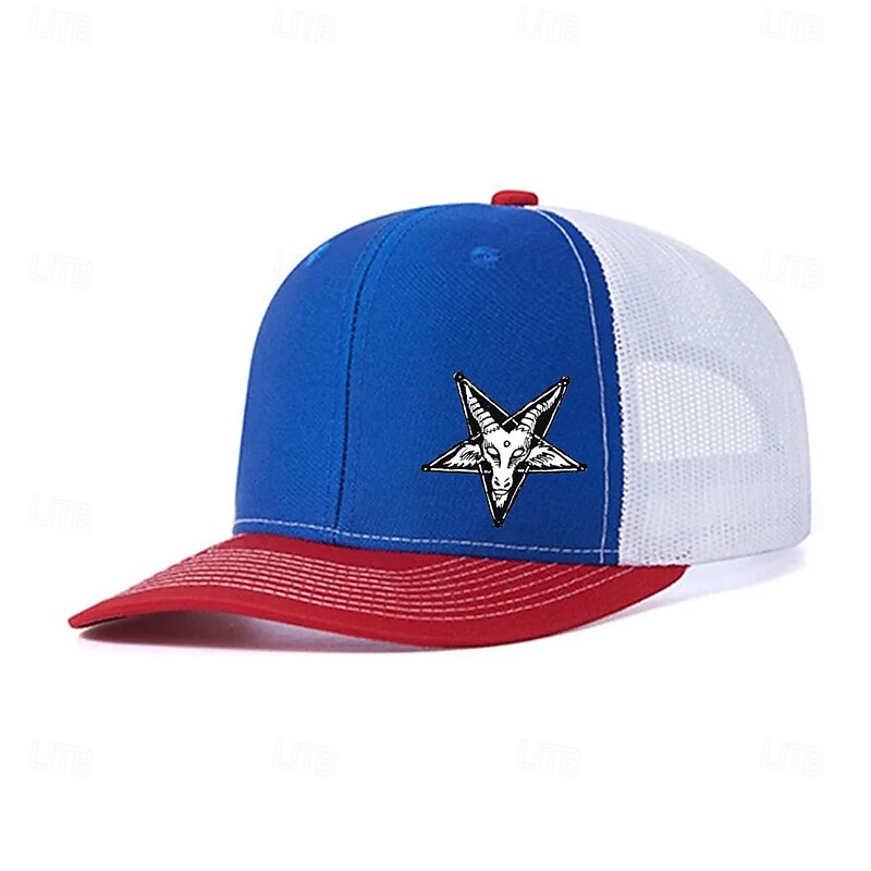 Men's Baseball Cap Sun Hat Trucker Hat Mesh Cap Black Red Cotton Adjustable Fashion Daily Wear Festival Stars Casual / Daily3