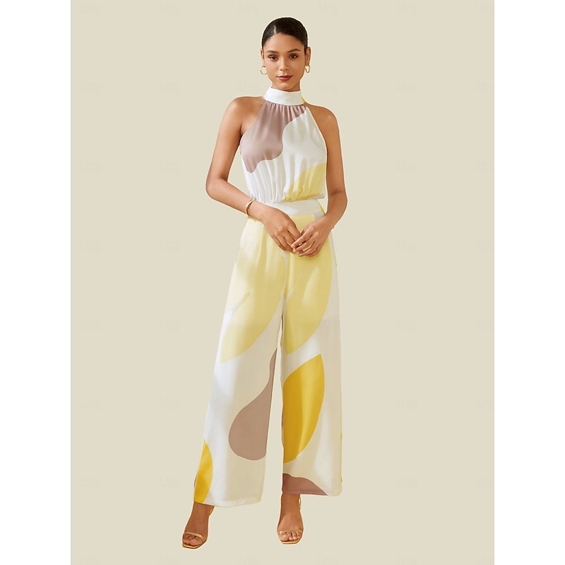 Satin Floral Twist Jumpsuit4