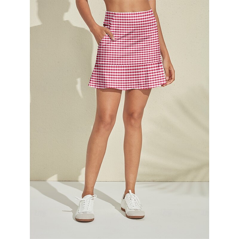 Women's Golf Skorts Pinky Ruffle Skirt Ladies Golf Attire Clothes Outfits Wear Apparel4