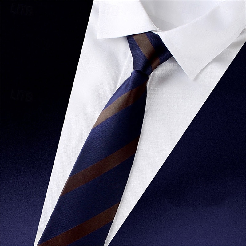Men's Neckties Fashion Formal Basic Stripes Wedding Party Daily Wear3