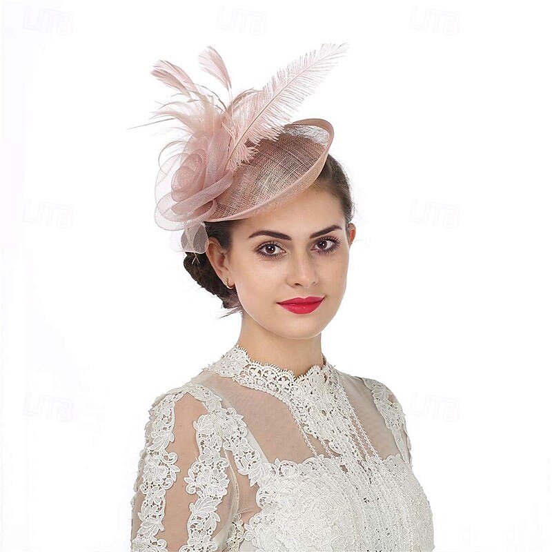 Fascinators Hat Tea Party Hat for Women Kentucky Derby Wedding Flower Cocktail Mesh Feathers Headpiece3