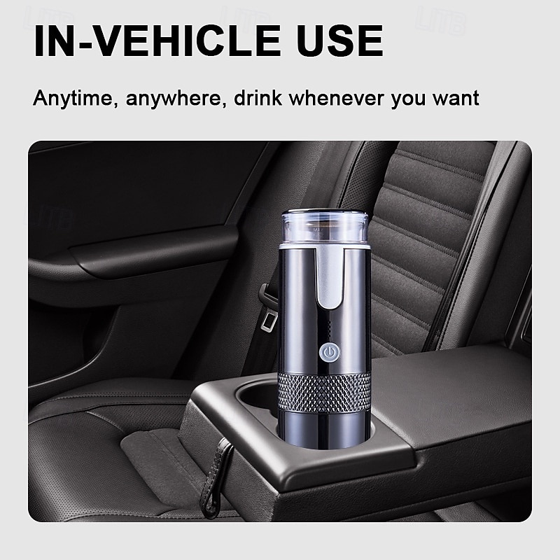 160ML Mini Wireless Portable Electric Capsule Coffee Machine Black 1200mAh USB Charging Outdoor Business Travel Car Coffee Maker4