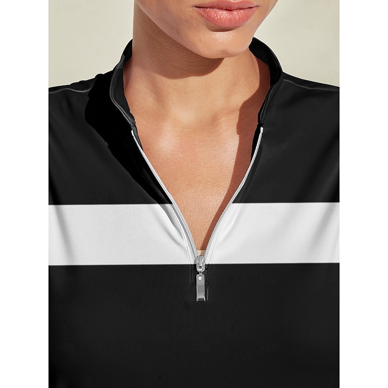 Women's Golf Dress Black Long Sleeve Ladies Golf Attire Clothes Outfits Wear Apparel3