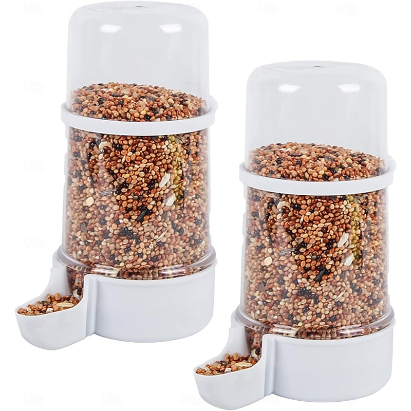 Bird Feeders Water Dispenser No Mess Parrot Food Seed Dispenser Bird Automatic Waterer Feeder Container Cockatiel Cage Accessories for Parrot Finch Budgie Lovebirds Canaries2