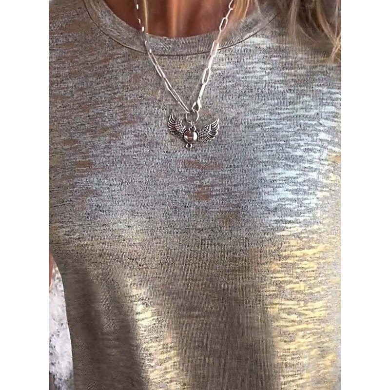 Women's T Shirt Plain Fashion Modern Casual Short Sleeve Crew Neck Regular Tops Daily Weekend Sequins Silver Black Gold Rainbow Summer Spring3