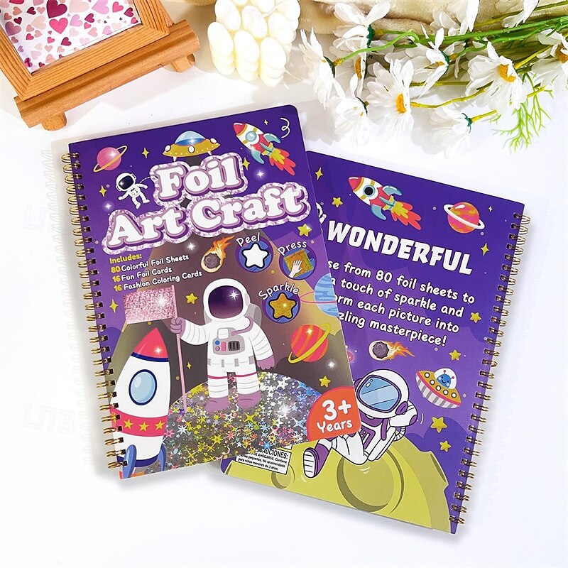 Foil Art Kit for Kids No Mess Art for Kids Fun Craft Kits & Supplies DIY Creative Activities Travel Toys Gifts for Girls & Boys Ages 4 5 6 7 8 9