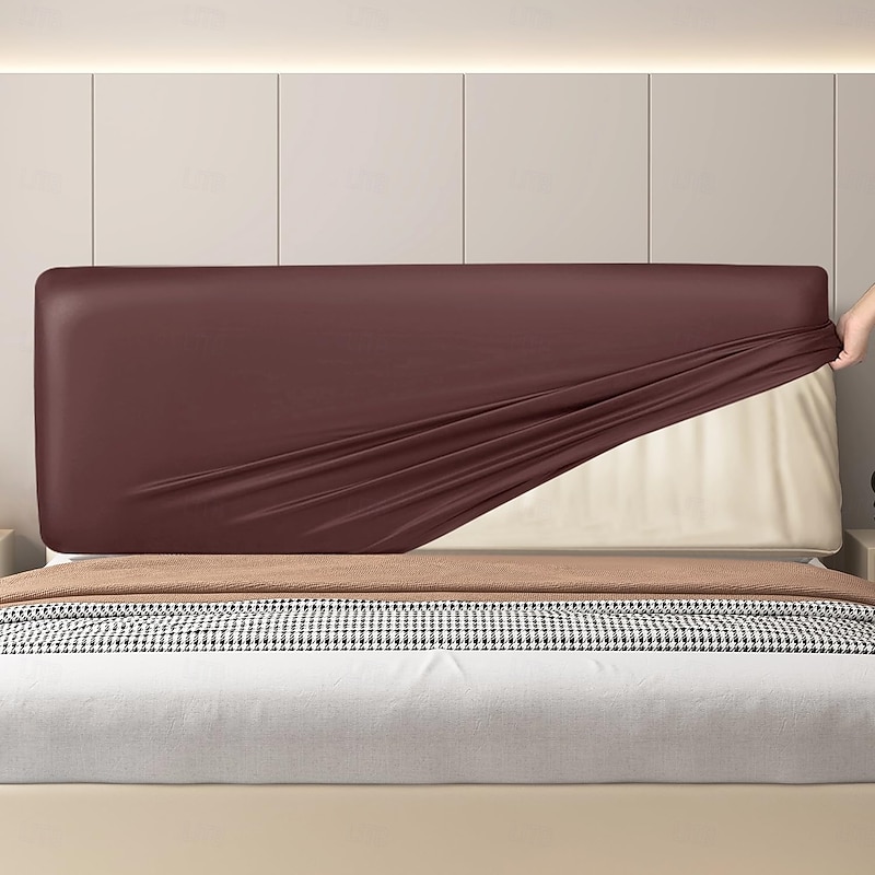 PU Bed Headboard Cover Slipcover Waterproof Stretch Headboard Cover Thicken Dustproof Protector Cover for Home Decor Washable3