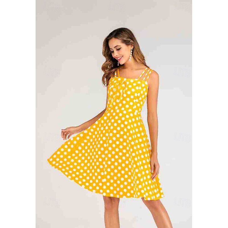 Retro Vintage 1950s Dress Swing Dress Plus Size Polka Dot Fancy Dress Women's Carnival Masquerade Daily Wear Bachelorette Party Adults' Dress Homecoming Dresses4