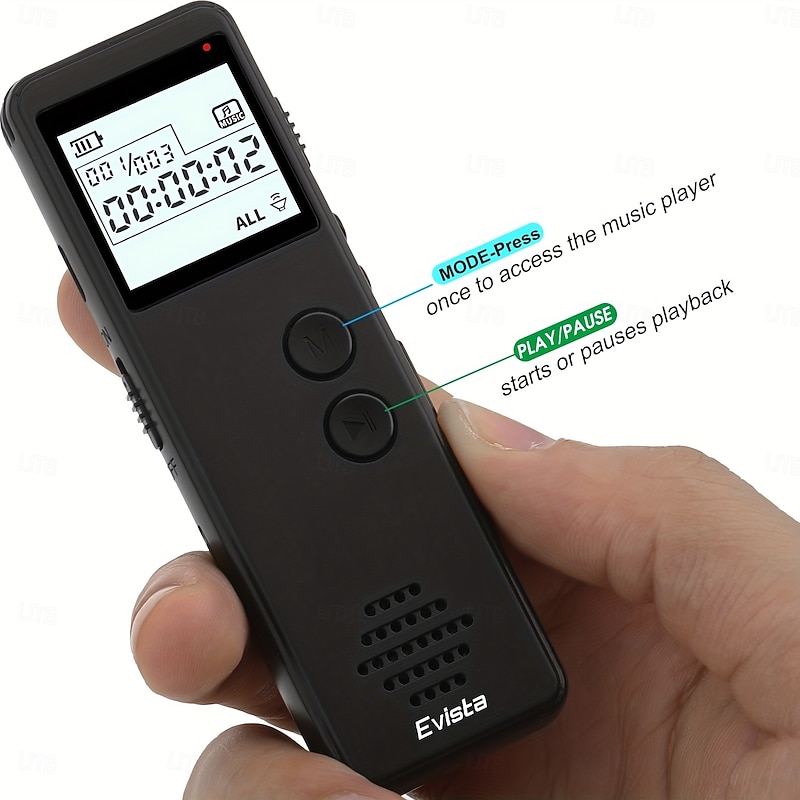 Digital Voice Recorder Voice Activated Recorder Noise Reduction Dictaphone MP3 Player HD Recording 10h Continuous Recording4