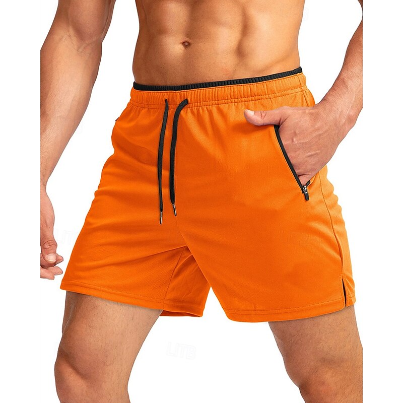 Men's Active Shorts Sweat Shorts Shorts Summer Shorts Pocket Drawstring Elastic Waist Plain Comfort Short Sports Outdoor Daily Going out Fashion Casual Black Army Green Micro-elastic