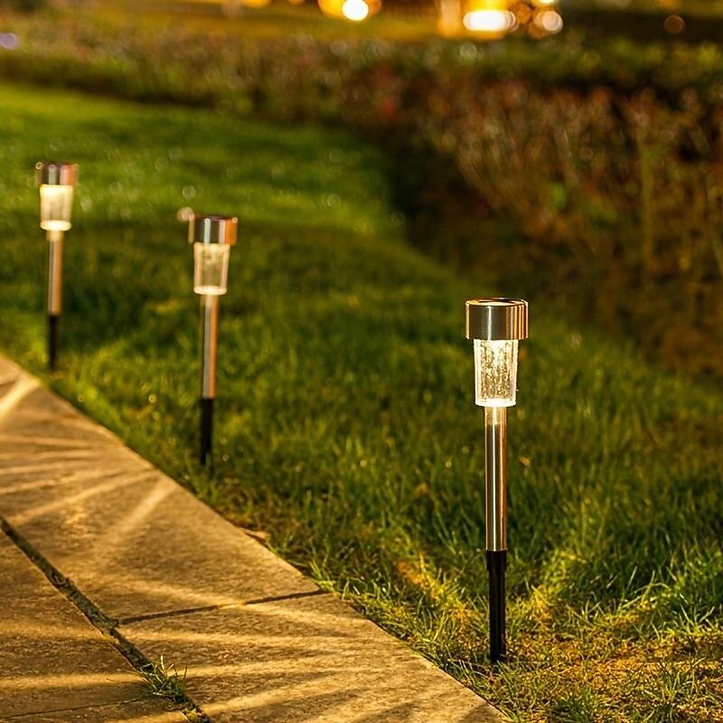 5 Pcs Outdoor Solar Small Tube Lamp Courtyard Garden Path Fence Lawn Wedding Festival Atmosphere Decorative Lamp3