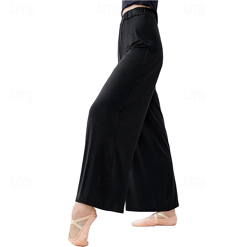 Modal Teen Girls Women Palazzo Dance Pants Wide Leg Loungewear for Ballet Work Out Yoga