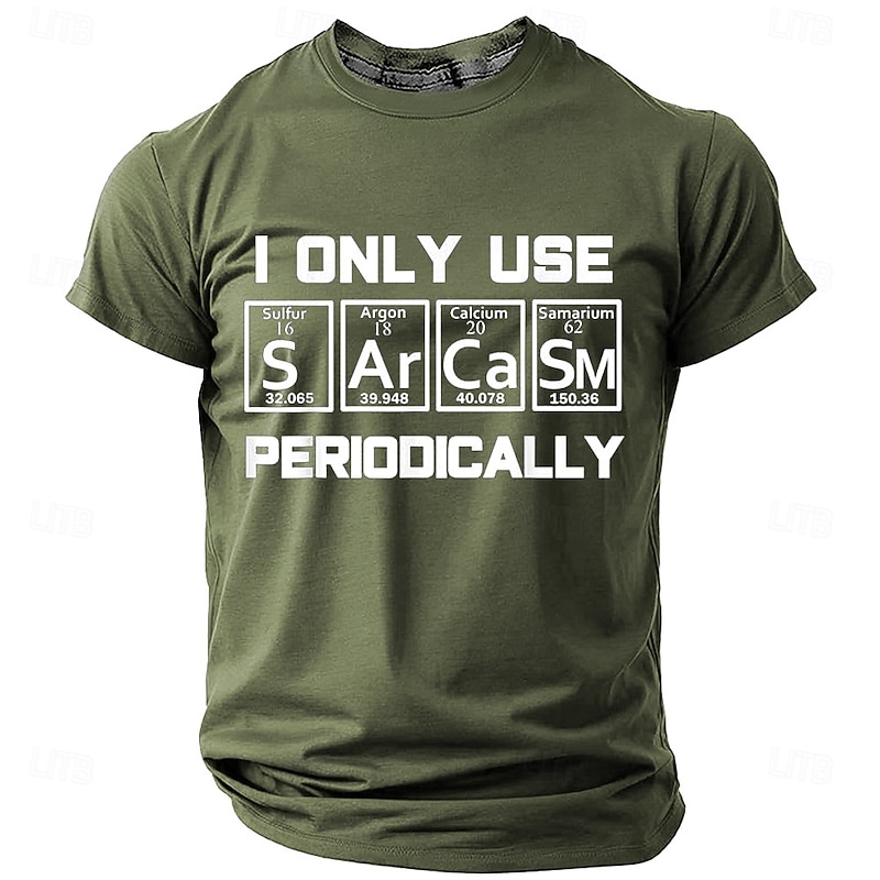 Men's Funny T Shirt Short Sleeve T shirt 3D Print Crew Neck Shirt Fashion Daily Street Daily Black Green Dark Gray Summer Spring Clothing Apparel S M L XL XXL XXXL