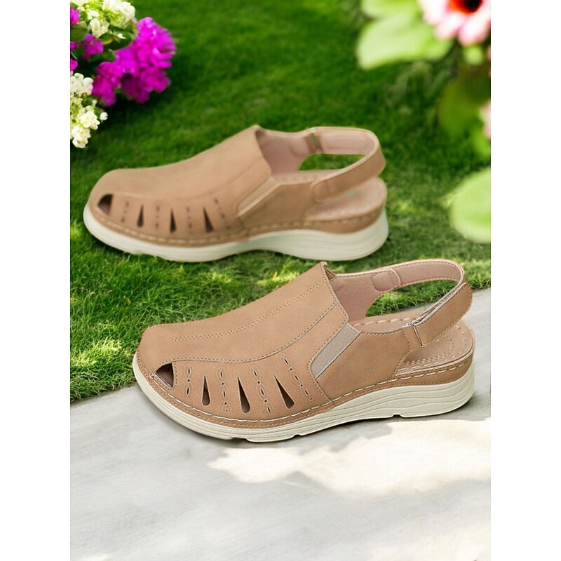 Slingback Casual Sandals for Women – Closed-Toe Shoes with Cutout Design, Comfortable for Everyday Wear and Spring/Summer Occasions4