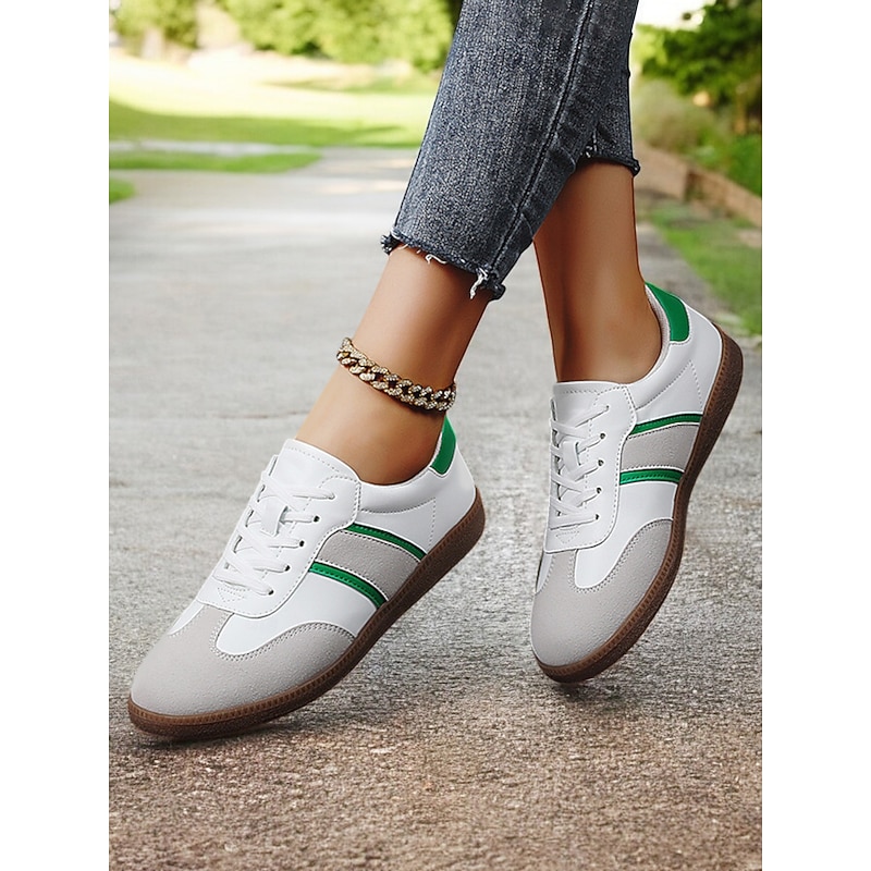 Lace-Up Sneakers with Faux Suede Accents, Casual Style for Women, Ideal for Everyday Wear and Active Lifestyles3