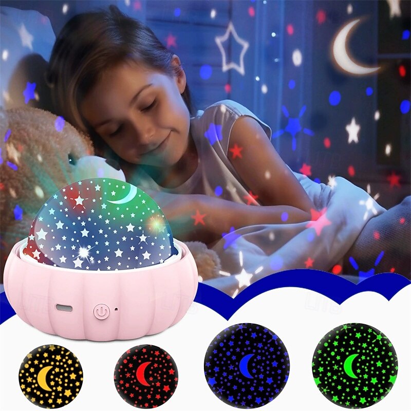1 Set of 3 Themed Starry Night Projection Lamps - Multi-color night light 360 degree rotating dinosaur unicorn design suitable for bedroom ceiling creative sleep light perfect gifts2
