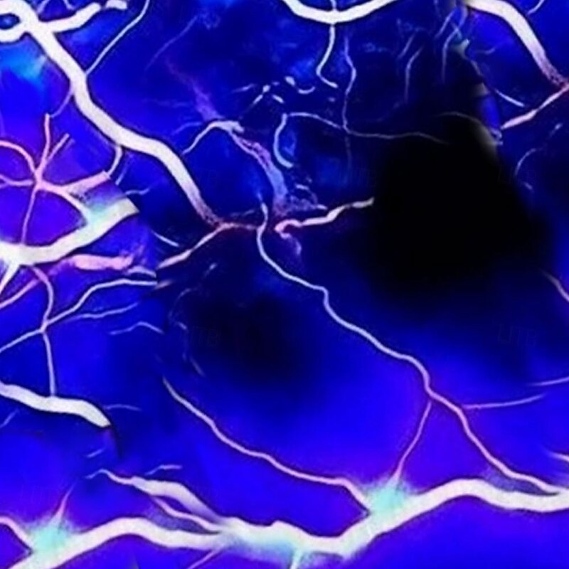 Men's Optical Illusion Lightening Shirt Button Up Shirt Short Sleeve Fashion Casual Vacation Holiday Beach Wear Summer Spring Turndown 3D Print Collared Shirts Front One Pocket Red Blue Purple2