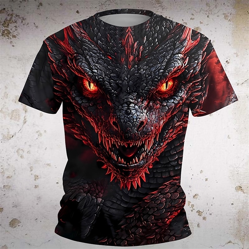 Boys 3D Graphic Dinosaur T shirt Tee Short Sleeve Summer Spring Fashion Basic Kids 4-12 Years Crew Neck Outdoor Casual Daily Regular Fit3