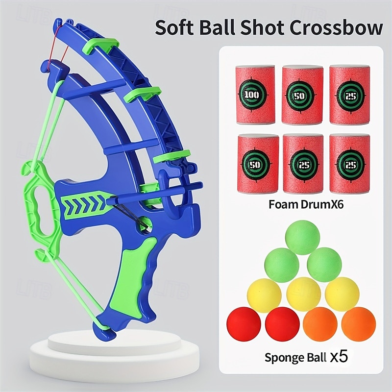 12-Piece Bow And Arrow Interactive Shooting Game Toy Set Educational Soft Bullet Target Game Suitable for Family Entertainment Parent-Child Interaction3
