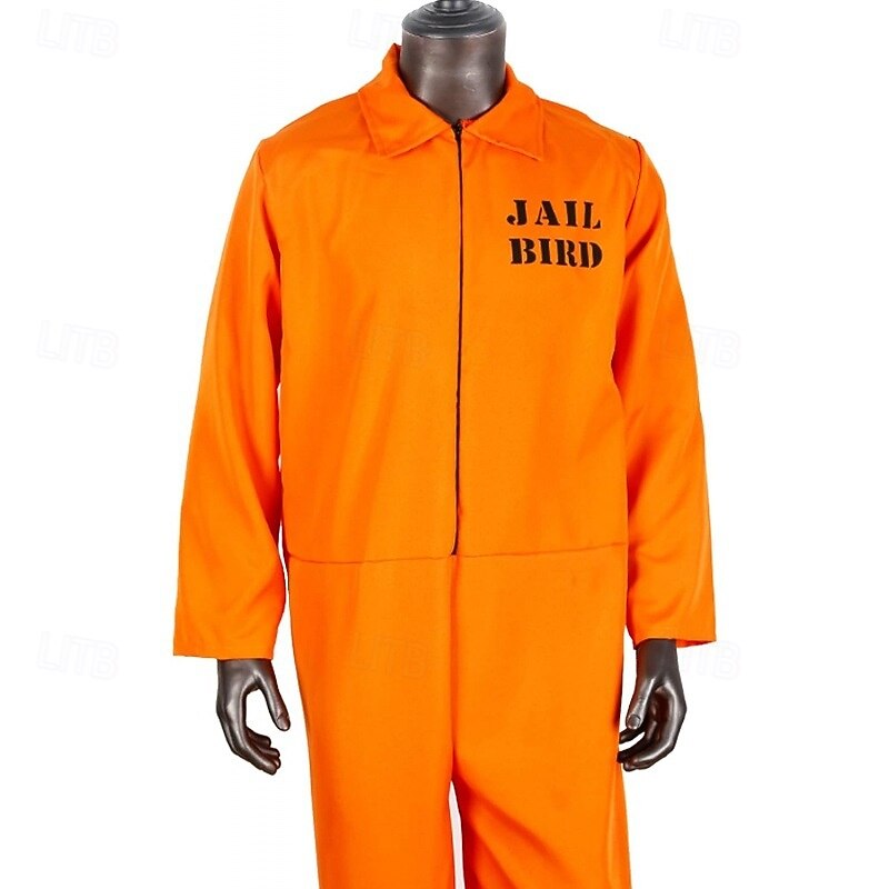 Prisoner Career Costumes Halloween Cosplay Costume Outfits Halloween Group Couples Costumes Outfits Cosplay Adults' Men's Women's Halloween Masquerade Party Masquerade Bachelorette Party Easy3