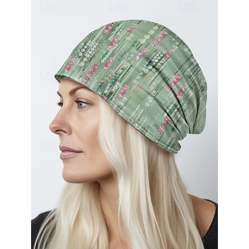 Women's bohemian style balaclava, the fabric is soft and breathable, can be used as a neck cover, floral and abstract patterns, perfect for women and teenagers, casual outings, yoga and festivals2