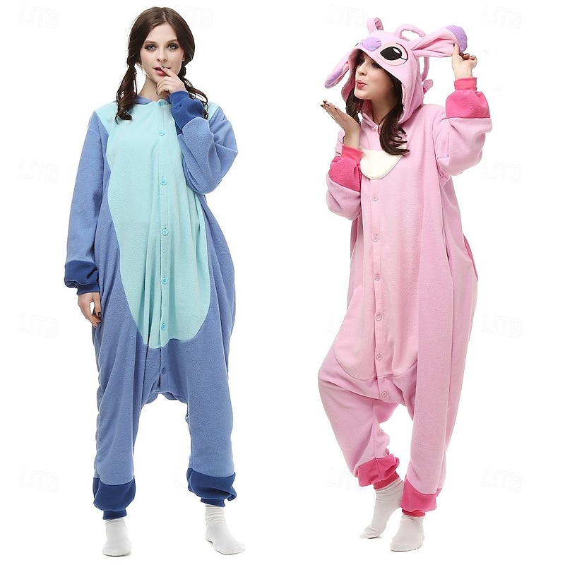 Kid's Adults' Animal Group Costume Onesie Costume Carnival Costume Cartoon Blue Monster Onesie Pajamas Kigurumi Pajamas Charm Funny Costume For Men's Women's Boys Carnival Cartoon