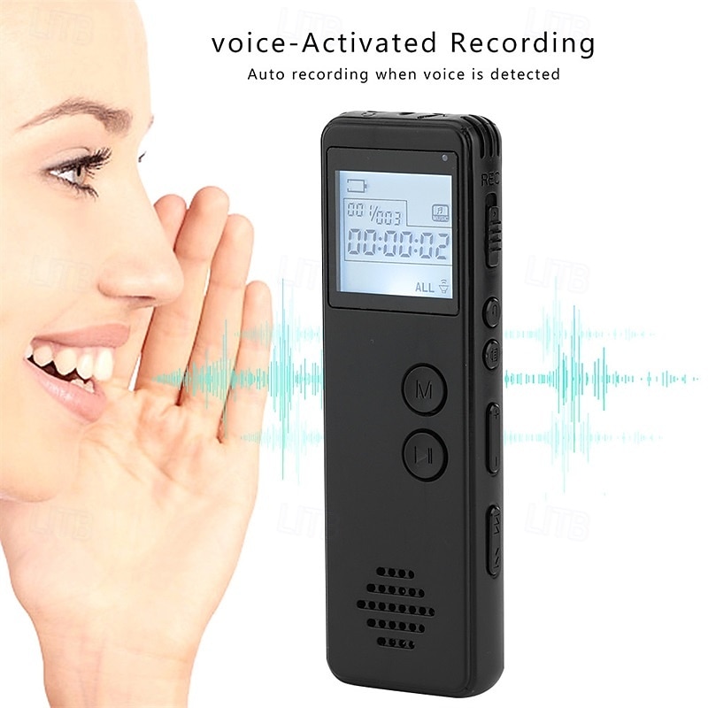 Digital Voice Recorder Voice Activated Recorder Noise Reduction Dictaphone MP3 Player HD Recording 10h Continuous Recording3