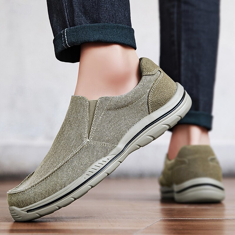 Men's Casual Slip-On Sneakers – Comfortable Canvas Shoes with Lightweight Sole for Outdoor Activities, Daily Wear & Vacation3