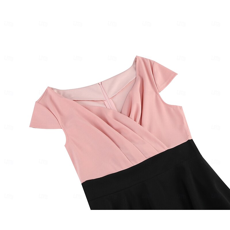 Elegant 1950s Vintage Dress Knee Length Dress A-Line Dress Tea Dress A-Line Fancy Dress Women's Christmas Carnival New Year Homecoming Casual Daily Bachelorette Party Adults' Homecoming Dresses Summer4