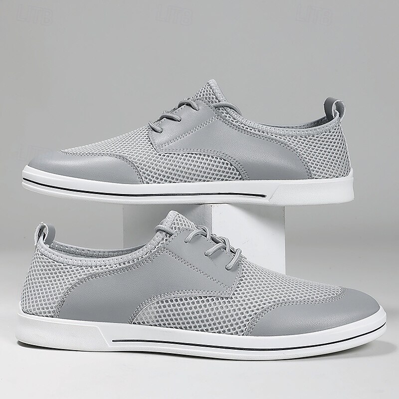 Men's Lightweight Breathable Mesh Lace-Up Sneakers – Casual Walking Shoes with Airy Design for Summer, Travel & Everyday Comfort4