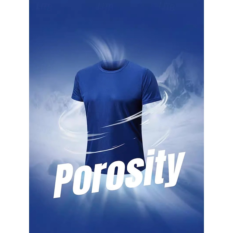 Men's Tee Short Sleeve Shirt Tee Top Short Sleeve Crewneck Spring &  Fall Solid / Plain Color Fashion Designer Quick Dry Vacation Street Going out Black White Yellow Top Tee for Men