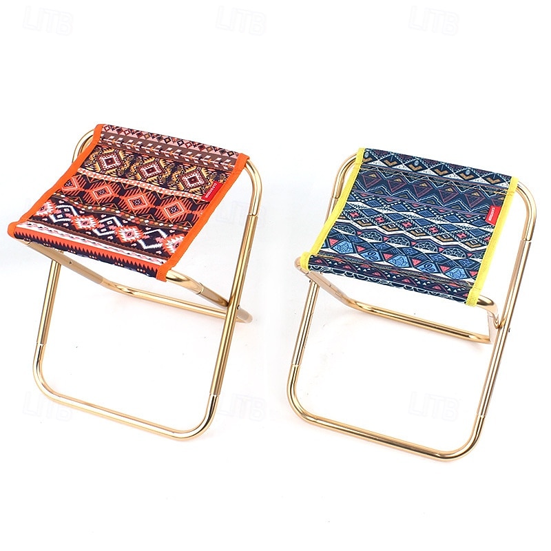 1Pc Outdoor Folding Stool Collapsible Stool Made of 7075 Aluminum Alloy Lightweight Portable Camping Seat for Hiking Fishing Travel3
