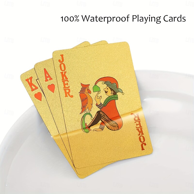 Deluxe Handcrafted Waterproof Minimalist Playing Cards - Premium PVC Poker Deck for Adults with Classic Style Ideal for Gatherings and Entertainment Activities in a Sturdy Boxed Set2