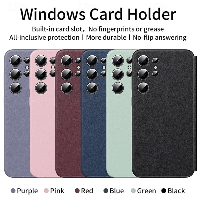 Phone Case For Samsung Galaxy S25 S24 S23 Ultra Plus S22 Plus  Ultra Flip Cover Card Slot Shockproof Retro PC PU Leather