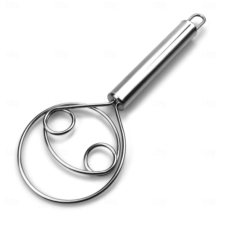 Durable Stainless Steel Flour Cake Mixer - Outdoor Hand Crank Whisk for Long-Lasting Baking and Cooking3