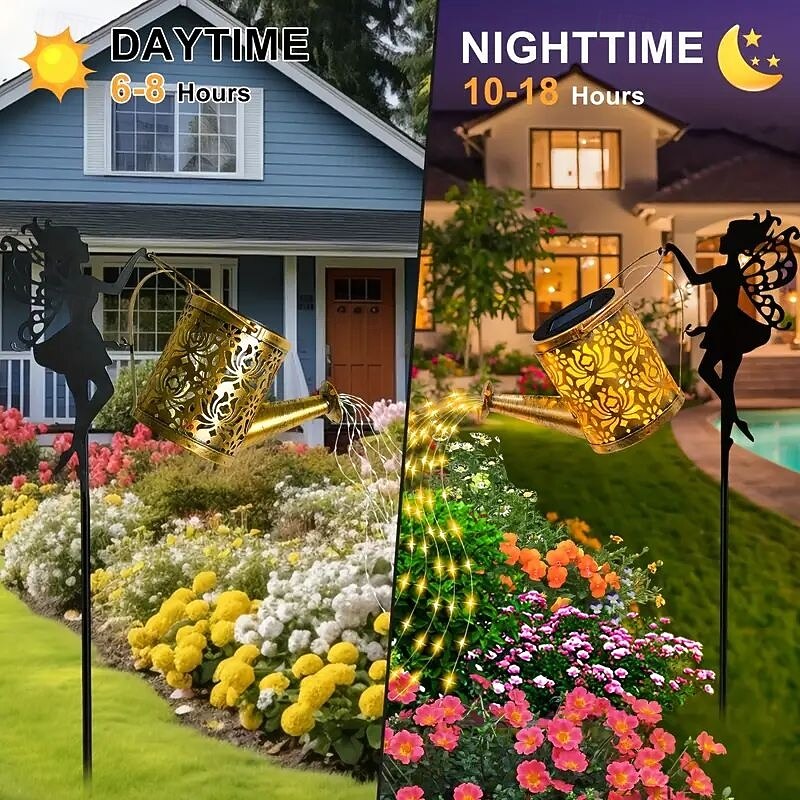 Outdoor Waterproof Solar Garden Lights Fairy Kettle Light Lawn Lamp Christmas Garden Swimming Pool Garden Outdoor Camping Atmosphere Decor Lighting4