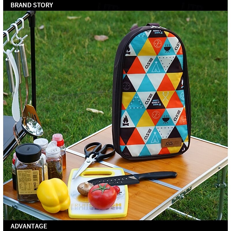 1Pc Outdoor Cutting Board Bag Portable Cooking Utensil Bag for Camping Hiking Picnic Storage and Organization