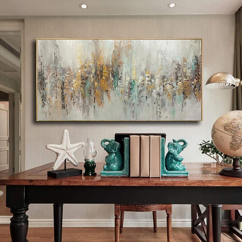 Handmade Oil Painting Canvas Wall Art Decoration Nordic Modern Abstract Texture  Decorative Pictures for Living Room Home Decor Rolled Frameless Unstretched Painting2