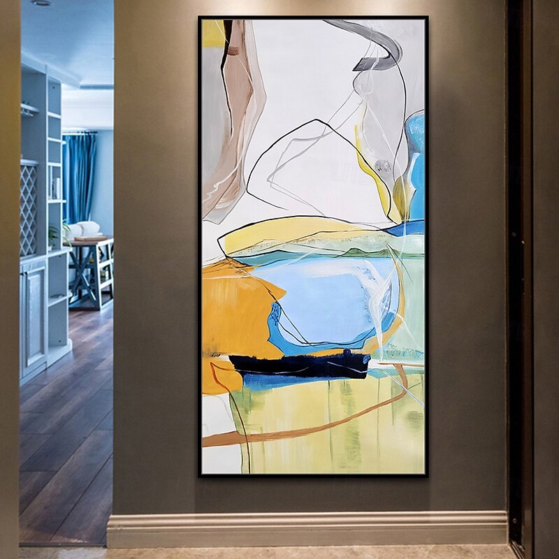 Mintura Handmade Abstract Oil Paintings On Canvas Wall Art Decoration Modern Landscape Picture For Home Decor Rolled Frameless Unstretched Painting2