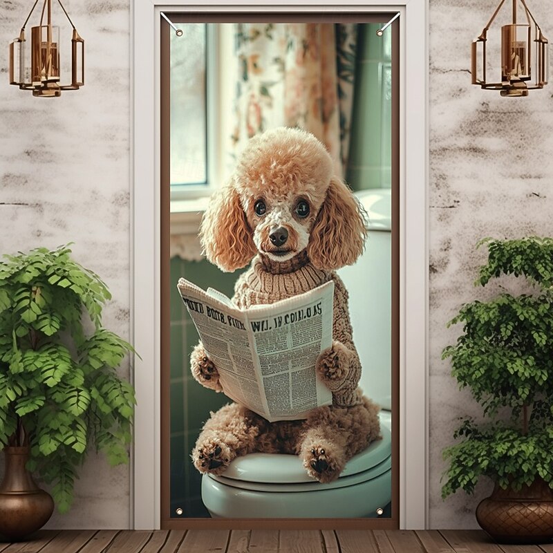 Funny Animals Door Decorations Door Covers Door Tapestry Door Curtain Decoration Backdrop Indoor/Outdoor Door Banner for Front Door Farmhouse4