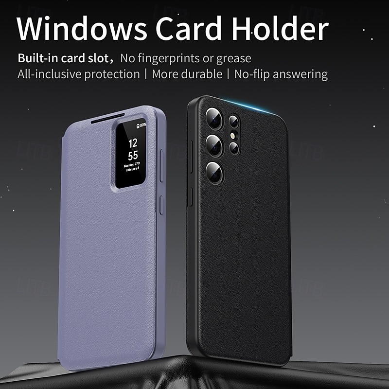 Phone Case For Samsung Galaxy S25 S24 S23 Ultra Plus S22 Plus  Ultra Flip Cover Card Slot Shockproof Retro PC PU Leather2