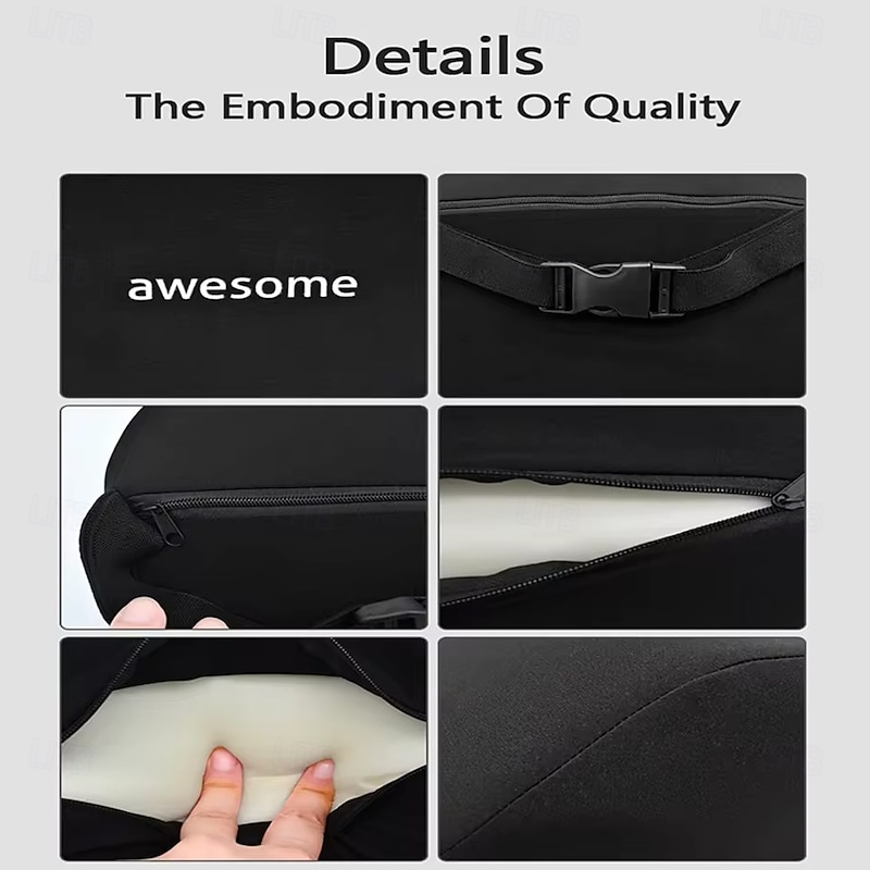 1 PC / 2PCS Car Lumbar Back Support Headrest Neck Pillow Memory Foam Lumbar Pillow Universal Soft Neck Pillows Cushion Car Supplies4