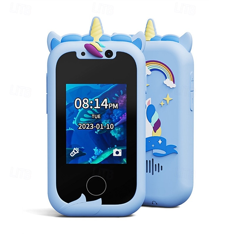 Kid's Smart Phone Toys Touchscreen HD Dual Camera Cell Phone For Kids Birthday Gifts Toddler Play Phone For Boys 3-10 Travel Toy for Christmas Halloween Gift