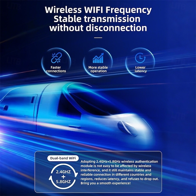 Carlinkit X2HC Carplay Wireless Adapter Smart Wireless CarPlay Android Auto USB Dongle Auto Connection OTA Upgrade Plug & Play2