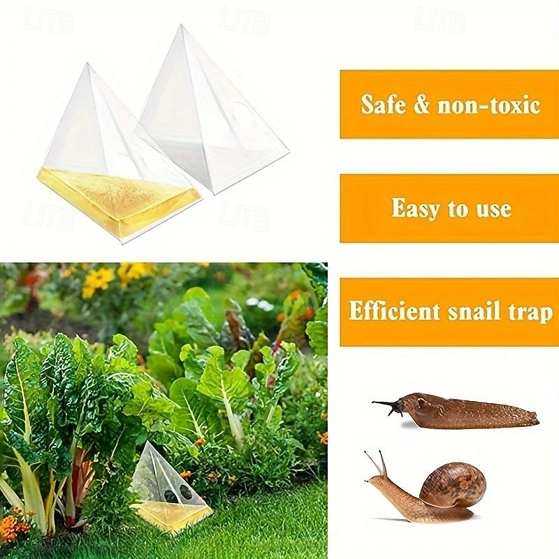 20 Pack Disposable Snail Trap, Effective Slug Trap Snail Bait, Slug & Snail Killer for Garden, Snail Catcher Beer Traps Environmentally Friendly3