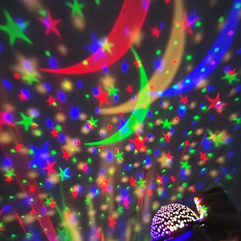 Star and Moon Themed Projector Lights – Portable and Compact for Festive Atmosphere in Indoor/Outdoor Activities, Photo Backgrounds and Restaurants4