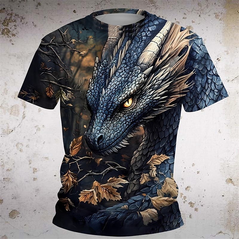 Boys 3D Graphic Dinosaur T shirt Tee Short Sleeve Summer Spring Fashion Basic Kids 4-12 Years Crew Neck Outdoor Casual Daily Regular Fit