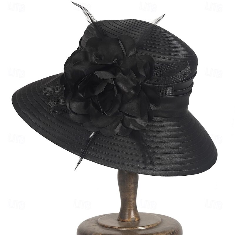 Womens Church Baptism Wedding Cloche Hat Tea Party Derby Dress Bowler Hats2